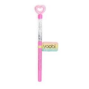 Yoobi Ballpoint Pen Pom Pom Pastel Pink Glitter Wand Black Ink : Target